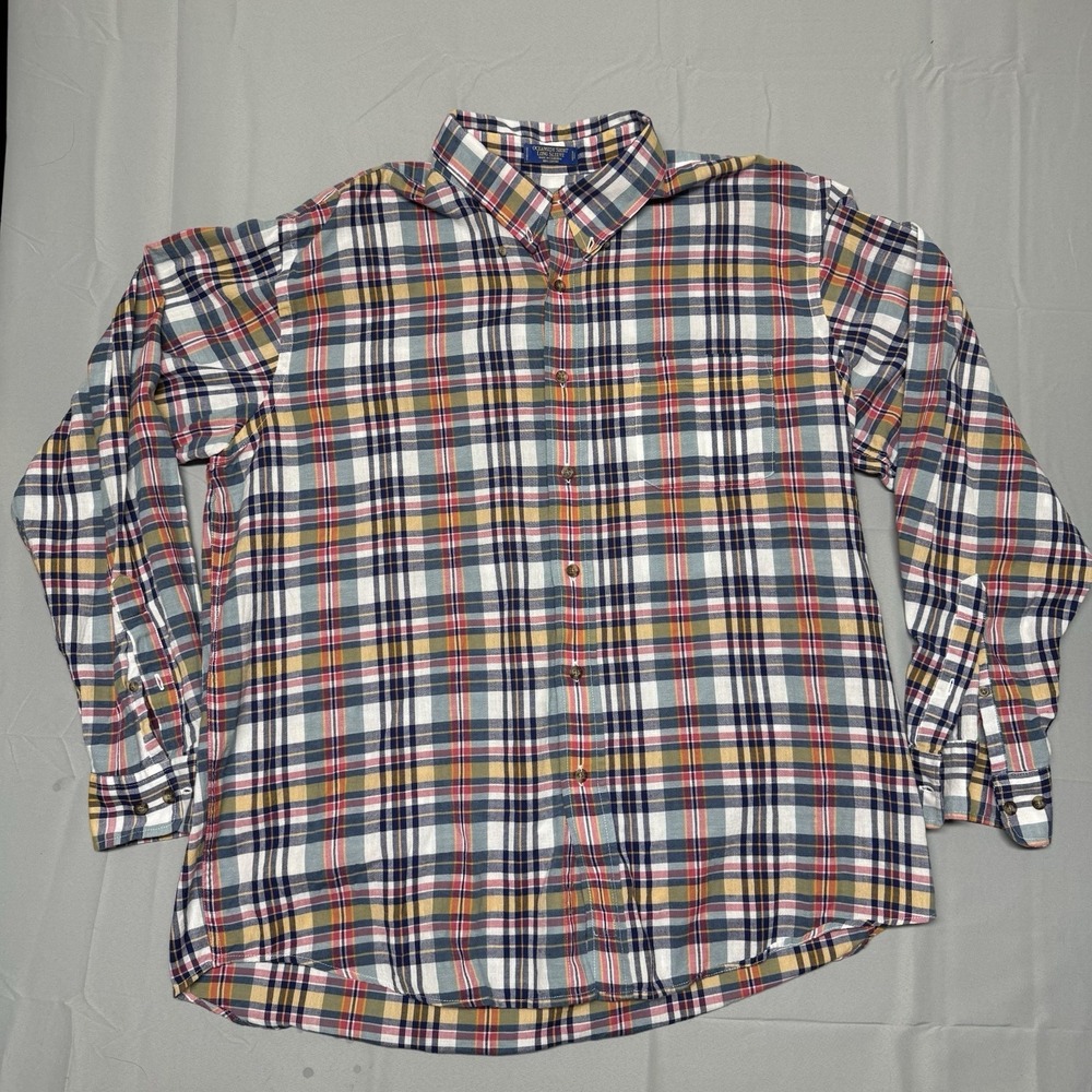 Pendleton Shirt Mens XL Red Multicolor Plaid‎ Oceanside Long Sleeve Button Up